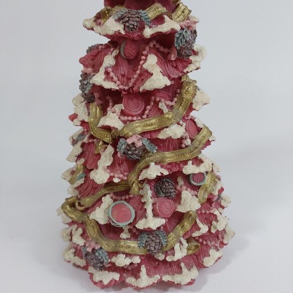 Design Impressions Musical Christmas Tree Pink Gold Angel "O Christmas Tree" 10" - Picture 4 of 7